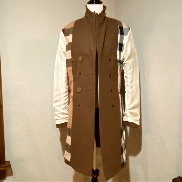 NWT Burberry Brit Men's Brown Chesterfield Virgin Wool Car Coat, XS - Picture 10 of 16